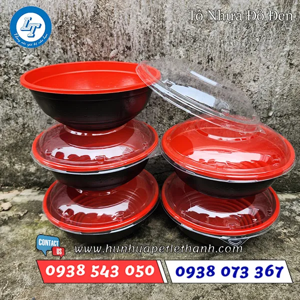 TÔ NHỰA ĐỎ ĐEN