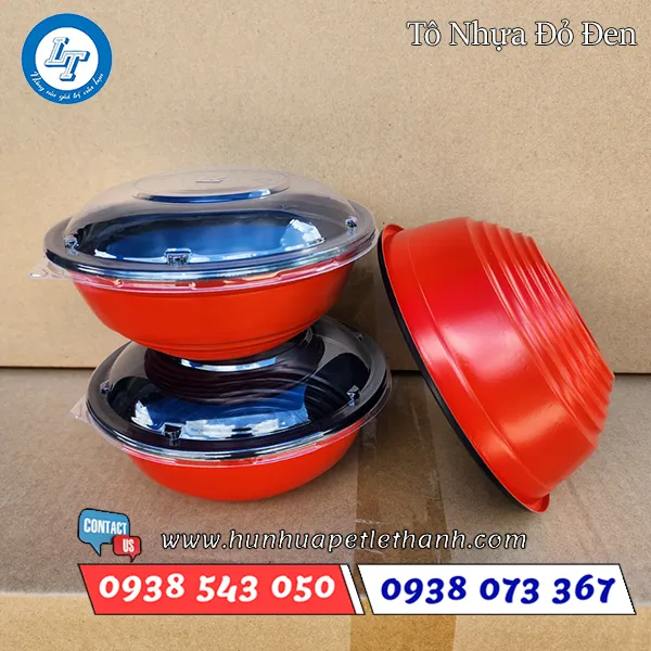 TÔ NHỰA ĐỎ ĐEN