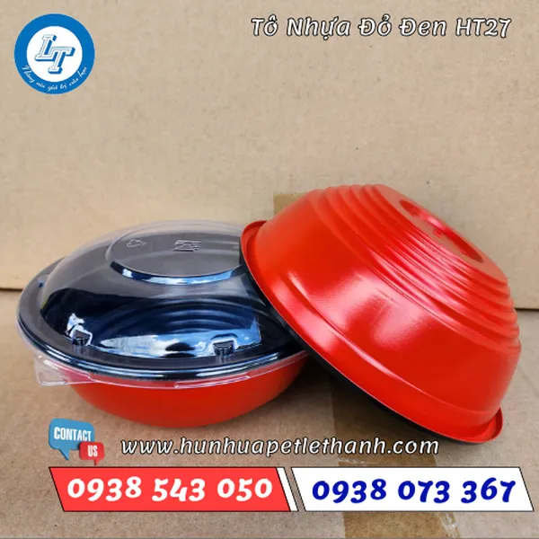 TÔ NHỰA ĐỎ ĐEN