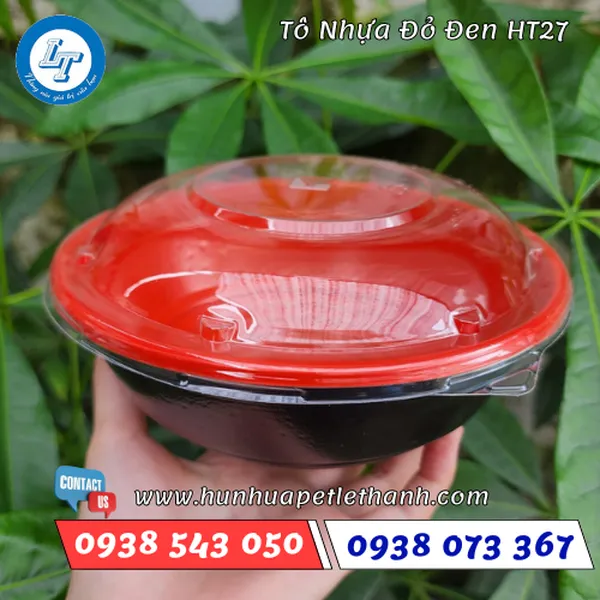 TÔ NHỰA ĐỎ ĐEN