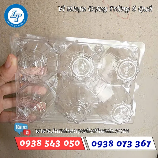 VỈ NHỰA ĐỰNG TRỨNG GÀ 6 QUẢ
