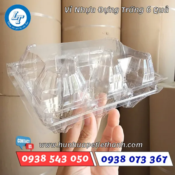 VỈ NHỰA ĐỰNG TRỨNG GÀ 6 QUẢ
