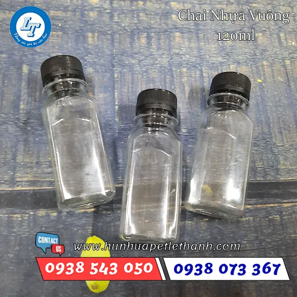 CHAI NHỰA VUÔNG 120ML