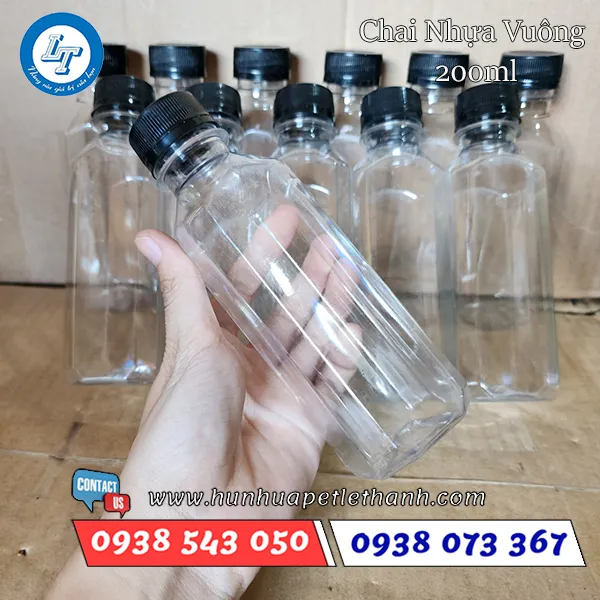 CHAI NHỰA VUÔNG 200ML