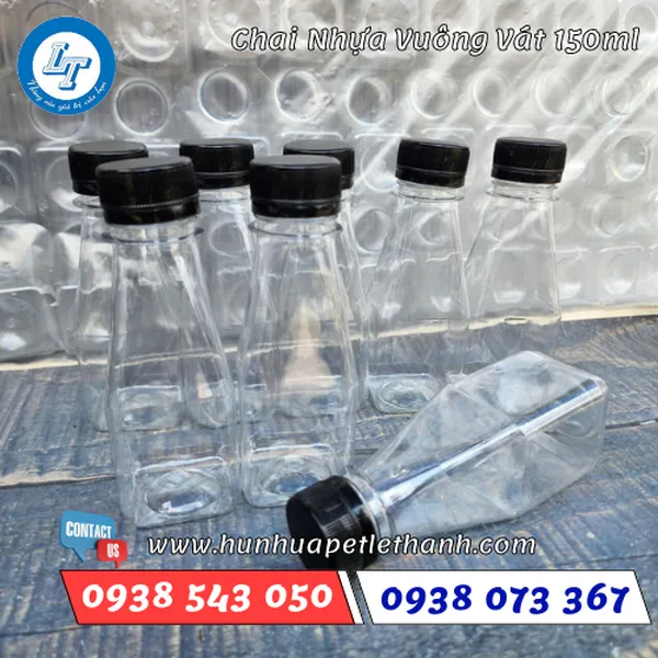 CHAI NHỰA VUÔNG VÁT 150ML