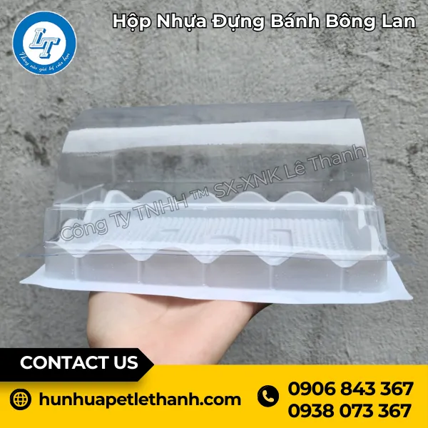 Hộp Nhựa Đựng Bánh Bông Lan