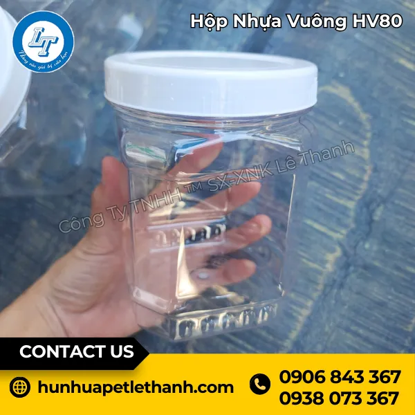 Hộp Nhựa Vuông V80