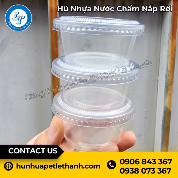Hũ Nhựa Nước Chấm Nắp Rời