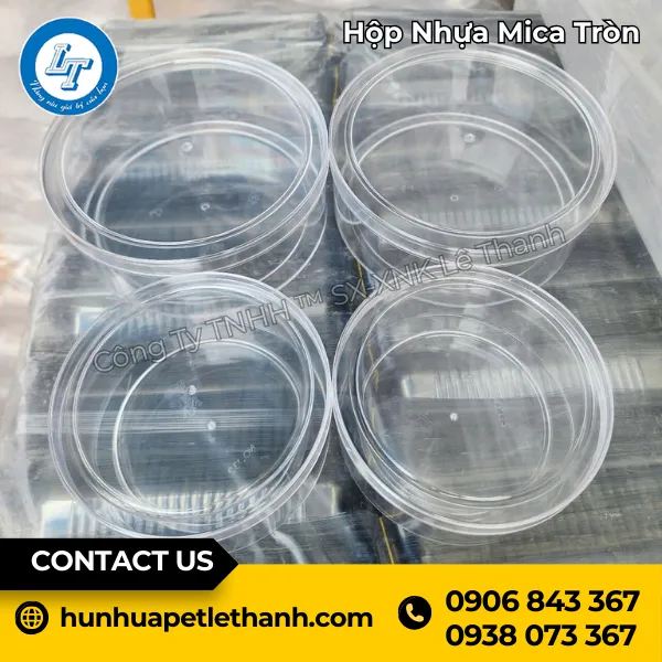 Hộp Nhựa Mica Tròn