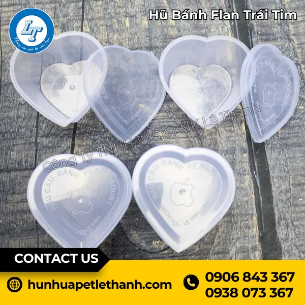 Hũ Bánh Flan Trái Tim