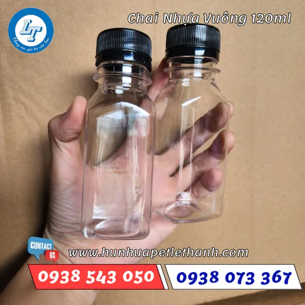 CHAI NHỰA VUÔNG 120ML