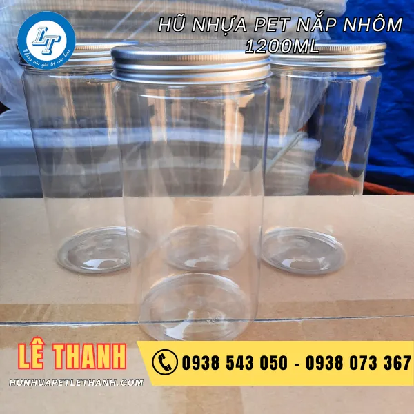 HŨ PET NẮP NHÔM 1200ML (41.5G)