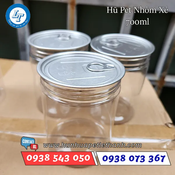 HŨ PET NHÔM XÉ 700ML (35G)