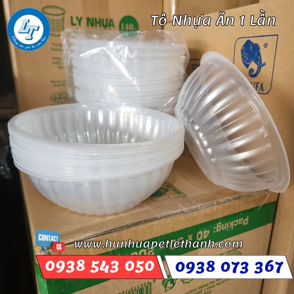 TÔ NHỰA TRONG DÙNG 1 LẦN