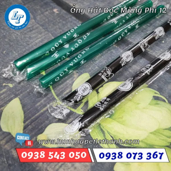 ỐNG HÚT BỌC MÀNG IN LOGO PHI 12