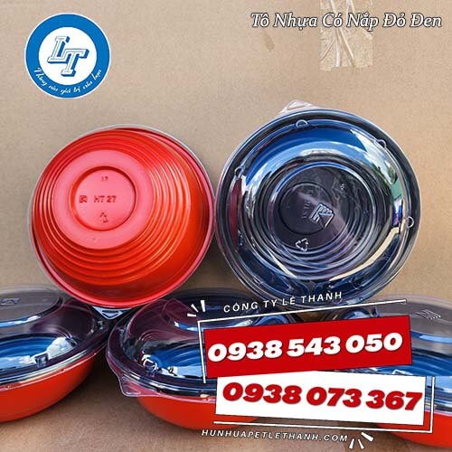 tô nhựa đỏ đen giá sỉ đựng thức ăn nóng 5 tô nhựa đỏ đen giá sỉ đựng thức ăn nóng 5