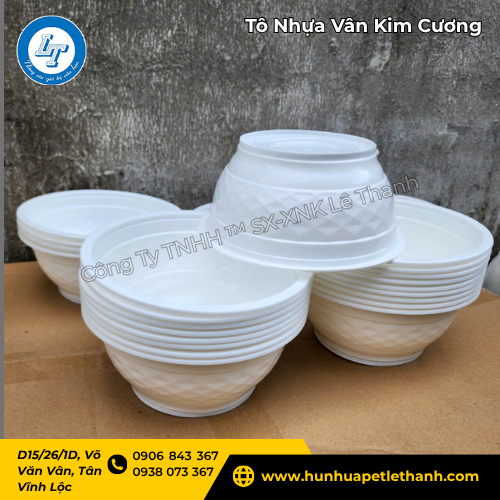 Đặt sỉ ngay tô nhựa kim cương đựng món nước, món khô 1 Đặt sỉ ngay tô nhựa kim cương đựng món nước, món khô 1