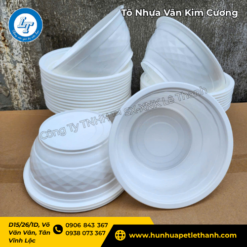 Đặt sỉ ngay tô nhựa kim cương đựng món nước, món khô 5 Đặt sỉ ngay tô nhựa kim cương đựng món nước, món khô 5