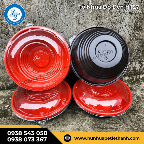 tô nhựa HT27 ngoài đỏ trong đen 4 tô nhựa HT27 ngoài đỏ trong đen 4