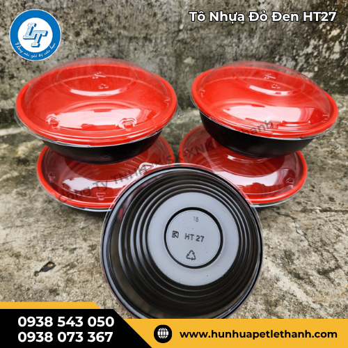 tô nhựa HT27 ngoài đỏ trong đen 6 tô nhựa HT27 ngoài đỏ trong đen 6
