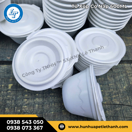 tô xốp có nắp 600ml hàng sỉ giá rẻ cho bếp ăn, quán cơm 4 tô xốp có nắp 600ml hàng sỉ giá rẻ cho bếp ăn, quán cơm 4