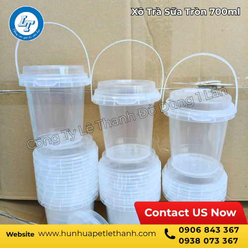xô nhựa đựng trà sữa 700ml giá rẻ 4 xô nhựa đựng trà sữa 700ml giá rẻ 4