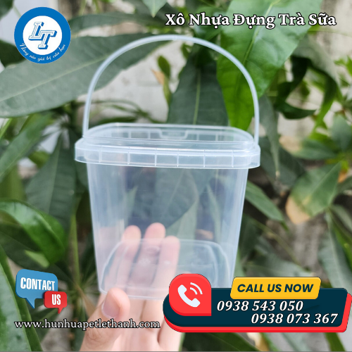 xô nhựa có quai đựng trà sữa đẹp giá rẻ 2 xô nhựa có quai đựng trà sữa đẹp giá rẻ 2