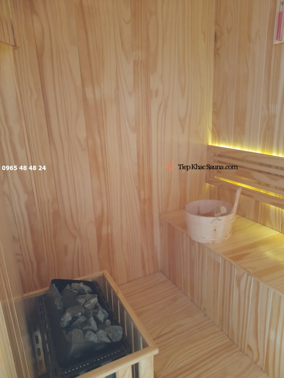 Hình thực tế phòng xông hơi thiết kế lắp đặt theo yêu cầu cho khách hàng anh Khánh, Bến Tre - H4