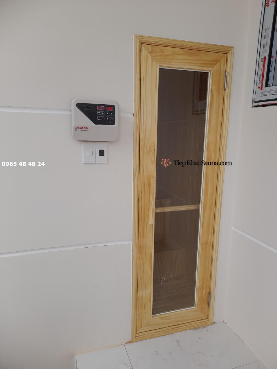 Hình thực tế phòng xông hơi thiết kế lắp đặt theo yêu cầu cho khách hàng anh Khánh, Bến Tre - H1