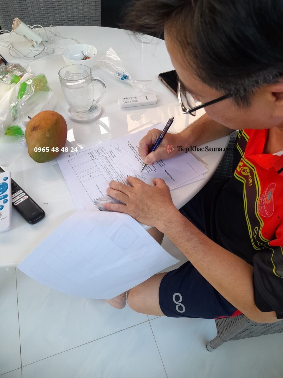 Hình thực tế phòng xông hơi khô gia đình anh Khánh tại Cà Mau sau khi lắp đặt hoàn thiện-h4