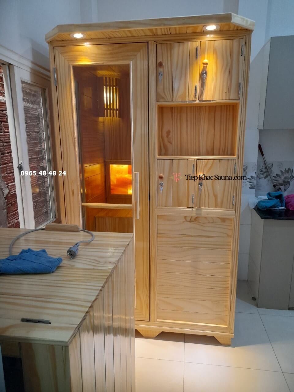 Hình thực tế phòng xông hơi gia đình chị Bé, quận Bình Thạnh, TpHCM - H1