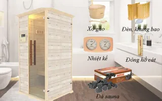 Phòng xông hơi mini, thông Phần Lan, ngang 1m