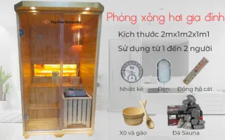 Phòng xông hơi khô tại nhà ngang 1m2, sâu 1m2