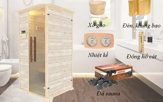 Phòng xông hơi mini, thông Phần Lan, ngang 1m