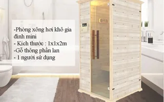 Phòng xông hơi mini, thông Phần Lan, ngang 1m