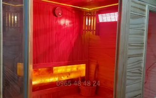 Phòng xông hơi khô gia đình chặt góc