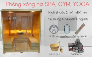 Phòng xông hơi SPA, GYM ngang 1.8m