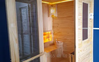 Phòng xông hơi khô gia đình chặt góc