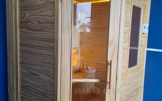 Phòng xông hơi khô gia đình chặt góc