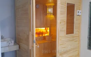 Phòng xông hơi khô gia đình chặt góc