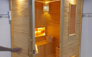 Phòng xông hơi khô gia đình chặt góc