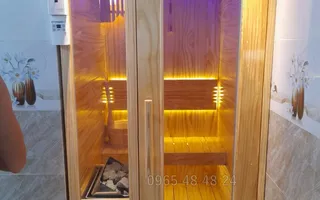 Phòng xông hơi mini, thông Mỹ cao cấp, ngang 1m