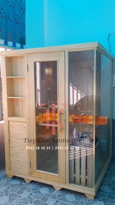 Phòng xông khô đá muối tại Biên Hòa. Cao 2m, ngang 1m5, sâu 1m4. Sử dụng 5 người/lần_Hình 1