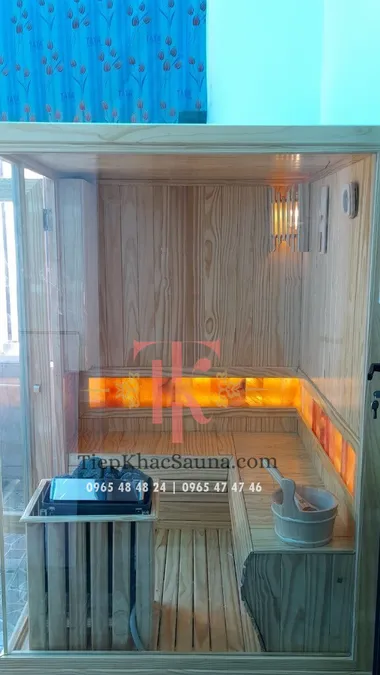 Phòng xông khô đá muối tại Biên Hòa. Cao 2m, ngang 1m5, sâu 1m4. Sử dụng 5 người/lần_Hình 2