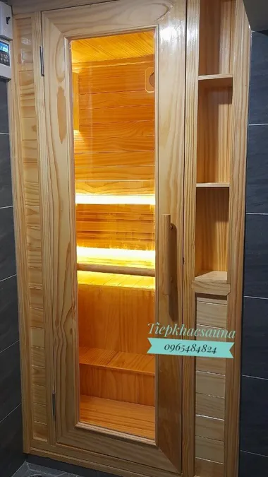 Phòng xông khô tại quận 1, HCM. Cao 1m98, ngang 1m38, sâu 1m1. Sử dụng 2 người/lần_Hình 1