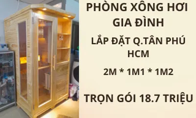 Phòng Xông Hơi Khô 2mx1m1x1m2 giá 18.7tr trọn gói lắp đặt Tân Phú, HCM