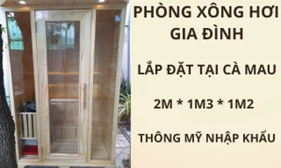 Phòng Xông Hơi Khô 2mx1m3x1m2, thông Mỹ nhập khẩu, lắp đặt trọn gói tại Cà Mau