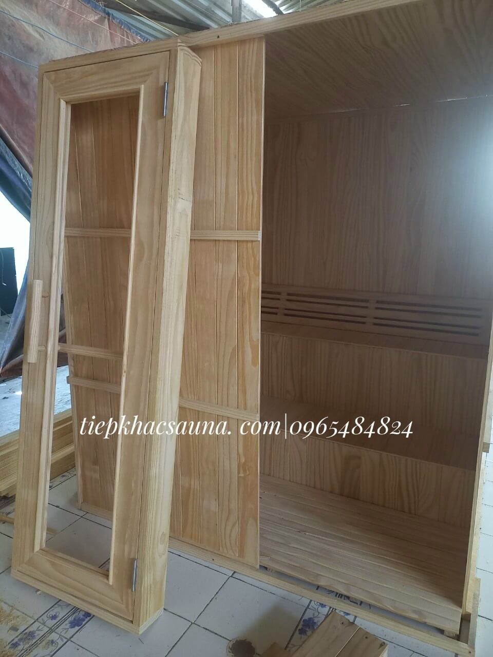 Một vài hình ảnh hoạt động sản xuất phòng xông hơi tại xưởng Tiệp Khắc Sauna 3