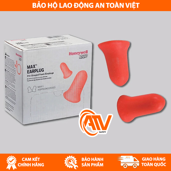 Hộp sản phẩm Nút Tai Honeywell Max-1 bao gồm 200 đổi trong 1 hộp