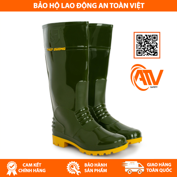 Ủng Bảo Hộ Thùy Dương Xanh Rêu - Vàng 224 Xuất xứ Việt Nam